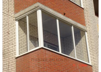 Холодное остекление балкона профилем Provedal и шумопонижающими отливами Москве